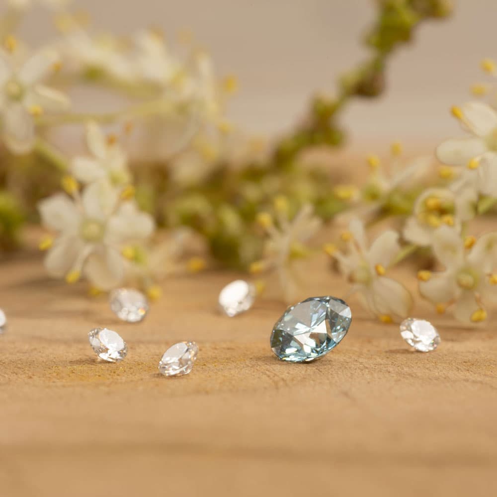 Blue memorial diamond